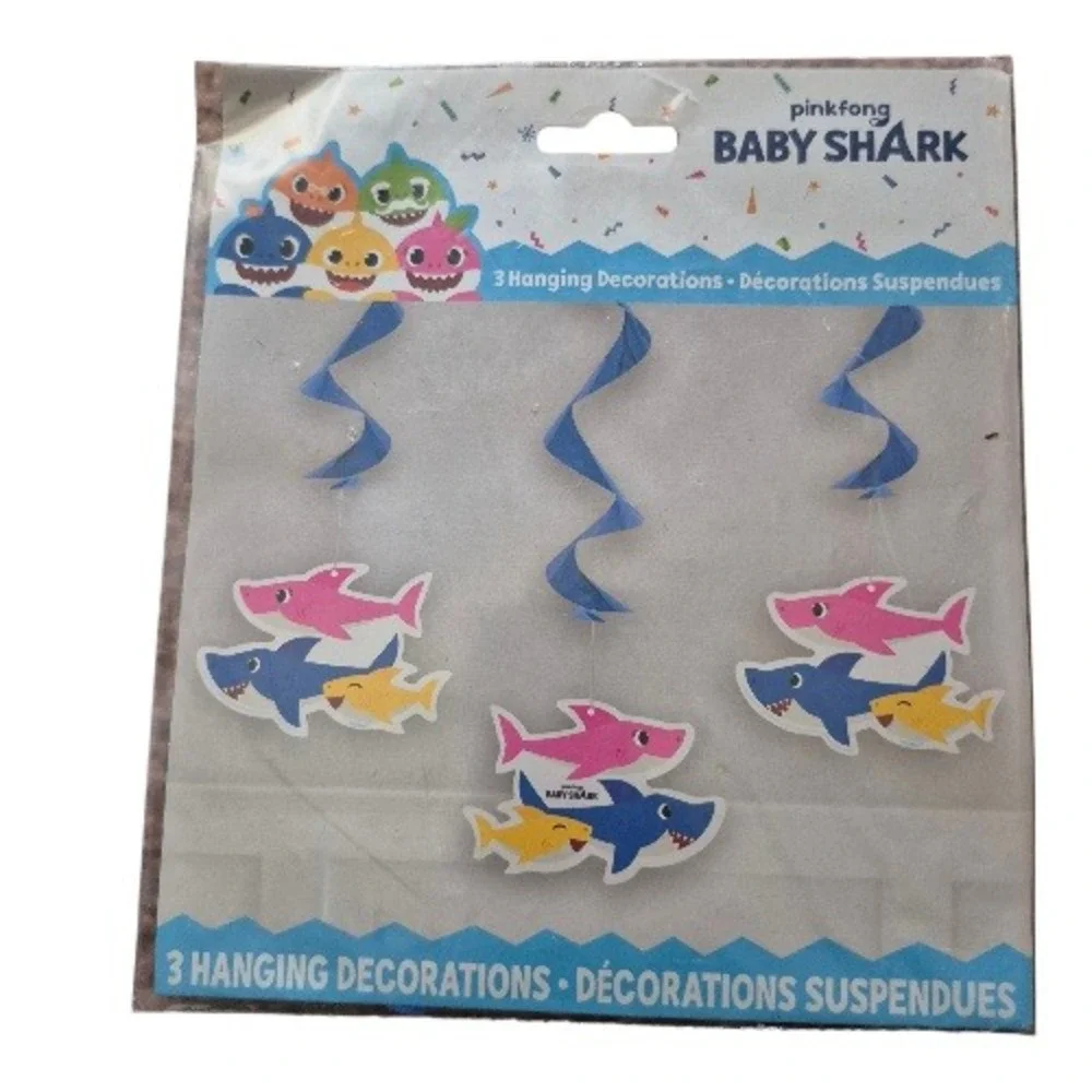 Baby Shark Party Decorations Lot of 9 Bundle Banner Table‎ Cover Hanging Decor